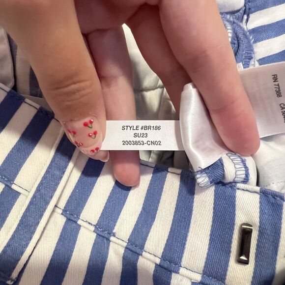 NWT J.Crew Slim Demi-Boot Chino Pant in Stripe Style# BR186 Women's Size 26 - Picture 6 of 14